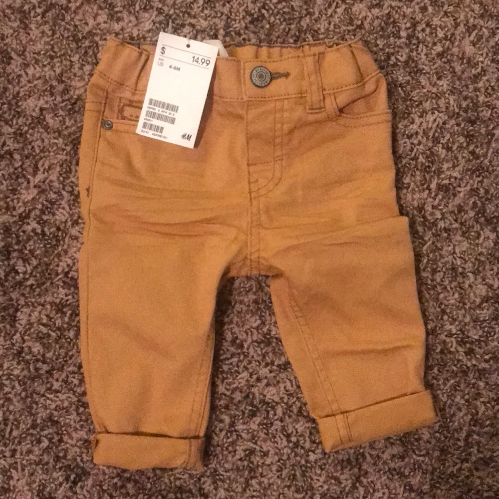 Baby H&M Mustard Jeans 4-6 Months New With Tags